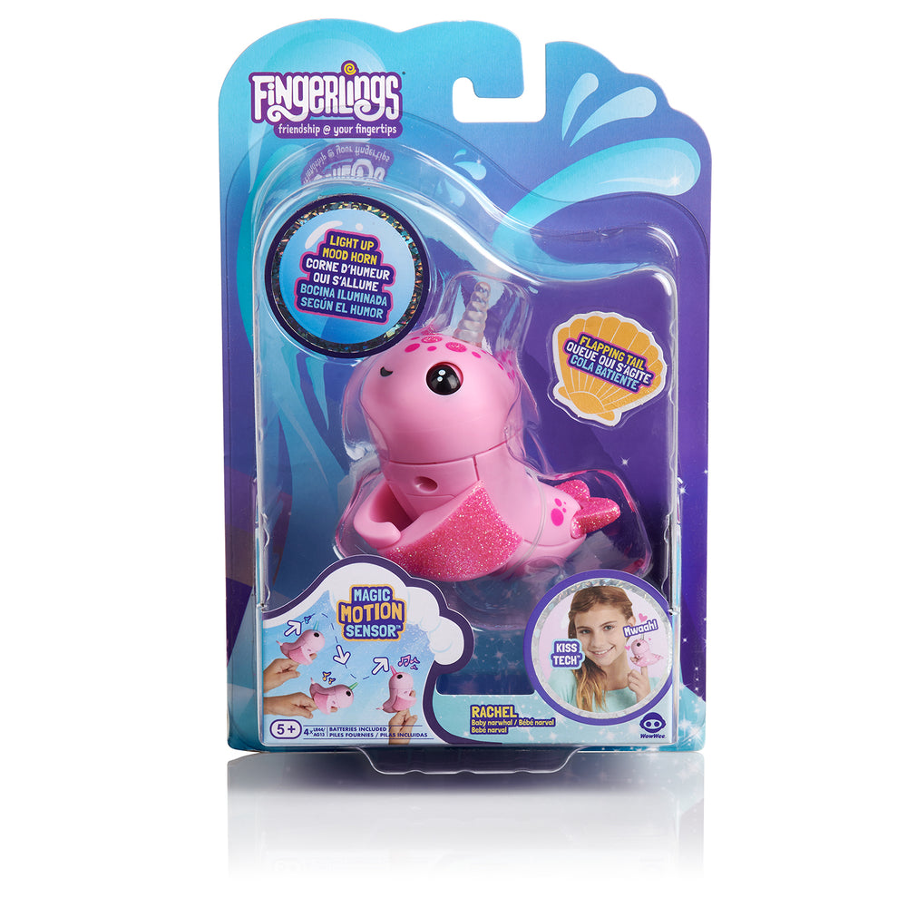 Fingerlings Light Up Narwhal - Rachel (Pink)